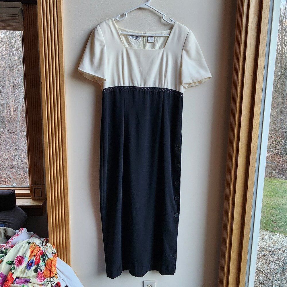 Liz Claiborne Vintage Colorblock Sheath Dress Size 12